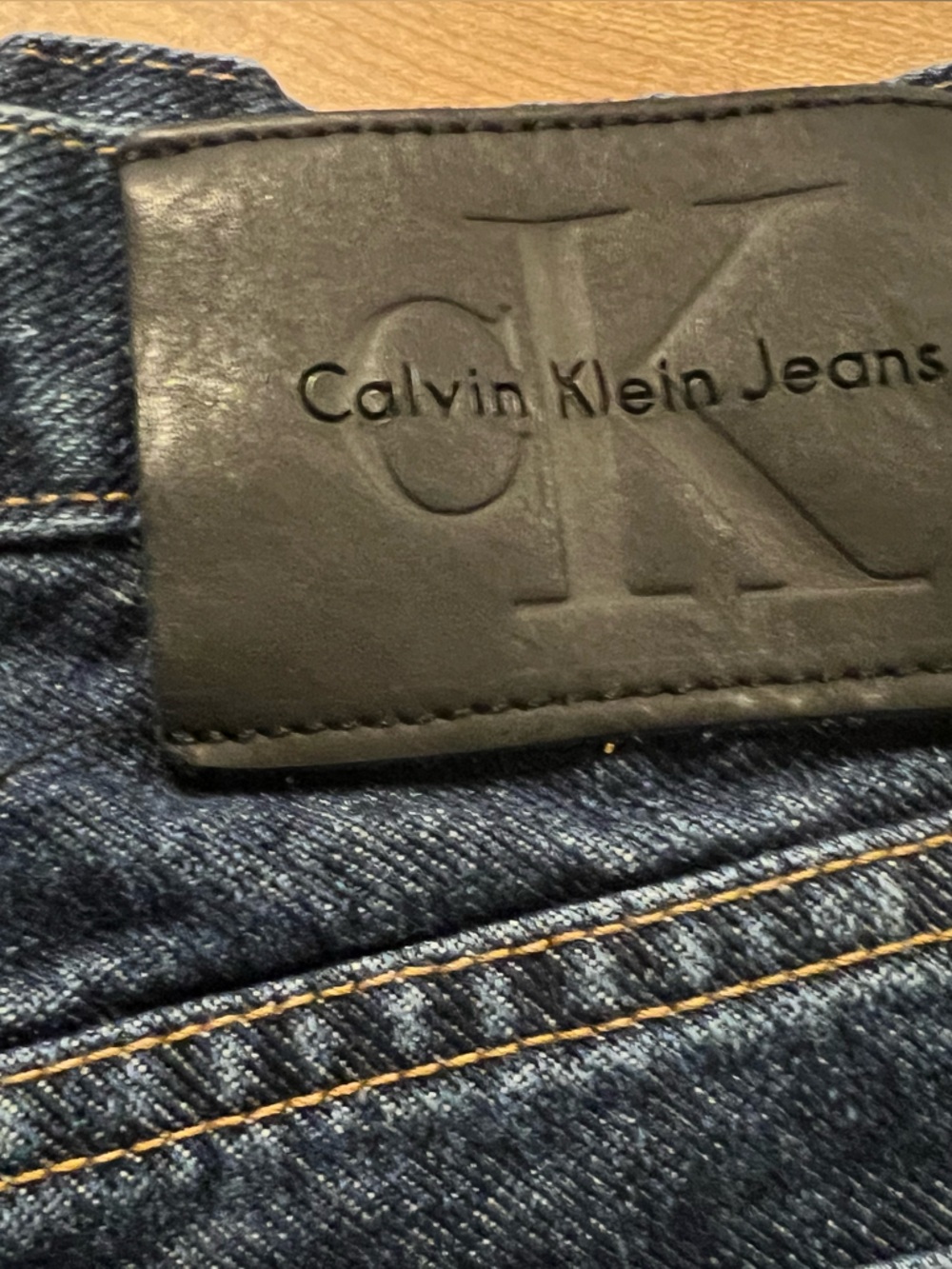 Calvin Klein Men's Indigo Slim Jeans with Contrast Stitching
